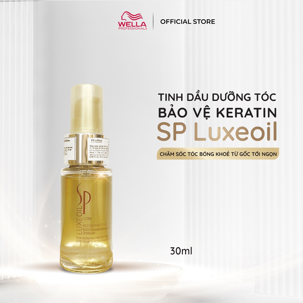 Tinh dầu dưỡng tóc bảo vệ Keratin SP LuxeOil, Chăm Sóc Tóc Bóng Khoẻ Từ Gốc Tới Ngọn 30ml-100ml