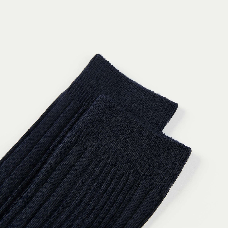 HLA - Bộ 3 đôi vớ nam đường vân dọc co giãn hút ẩm thoáng khí Solid color moisture-absorbing breathable socks