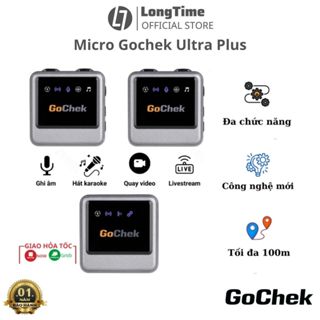 Thiết bị thu âm chuyên nghiệp Gochek Ultra Plus tích hợp sử dụng đa thiết bị đa chức năng, Mic thu âm không dây Gocheck