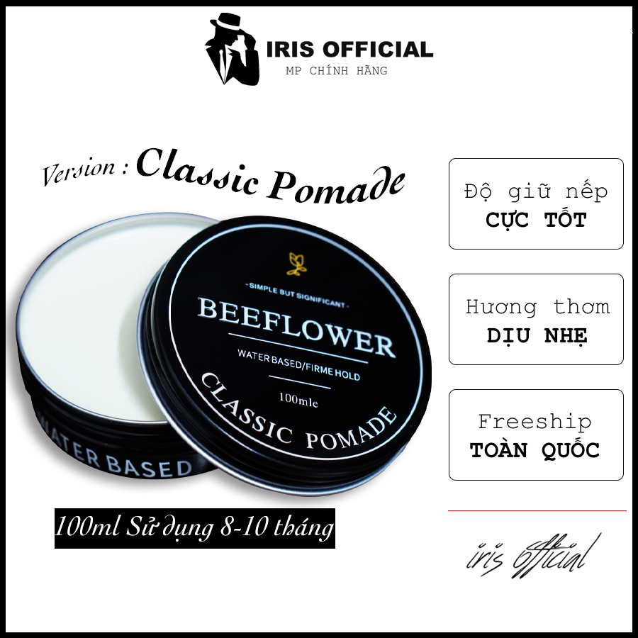 Sáp vuốt tóc nam BEEFLOWER CHÍNH HÃNG 100ml giữ nếp 14-16 tiếng | Combo keo wax vuốt tóc siêu giữ nếp NHP