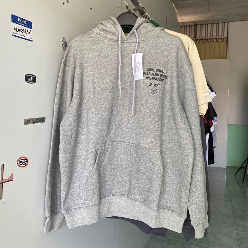 Áo Hoodie QTHOUSE Xám