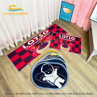 Combo thảm lau chân, 1 bộ bếp 2 tấm + 6 tấm thảm lau chân