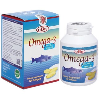 Omega 3 ubb hộp 100 viên bổ sung các acid béo omega 3 gồm epa và dha