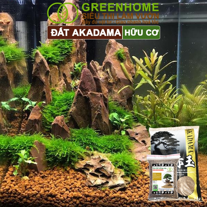 Đất Akadama Greenhome, Bao 1kg, Giá Thể Bonsai, Kiểng Lá, Sen Đá, Phân Nền Thủy Sinh, Nhiều Dưỡng Chất