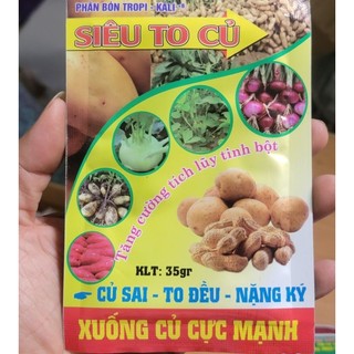 Phân bón Siêu to củ, xuống củ cực mạnh, củ sai, to đều, nặng ký