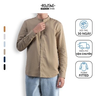 Áo Sơ Mi Nam Tay Dài Oxford Cổ Trụ Form Fitted - Routine 10F22SHL006C