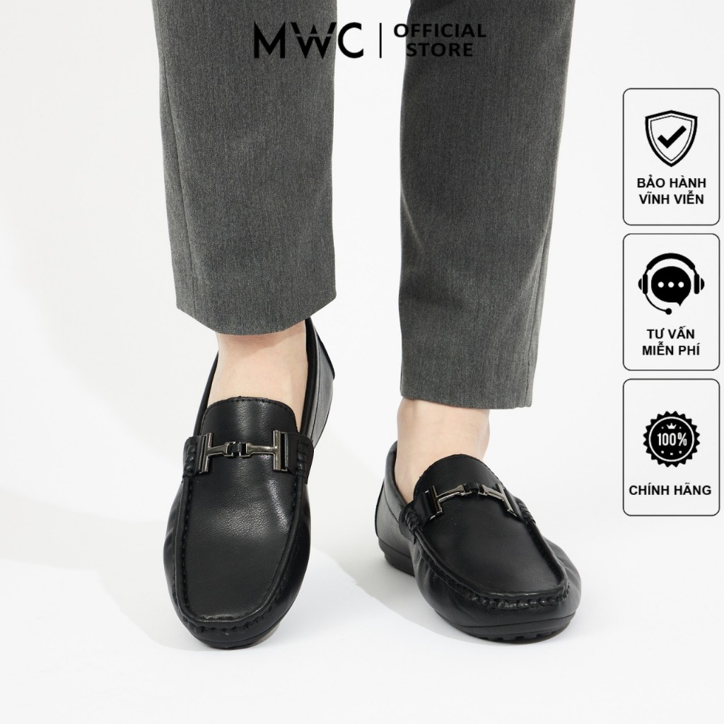 Giày Tây Nam MWC 6652 - Giày Tây Nam Chất Liệu Da Trơn Phối Khoá Thanh Lịch