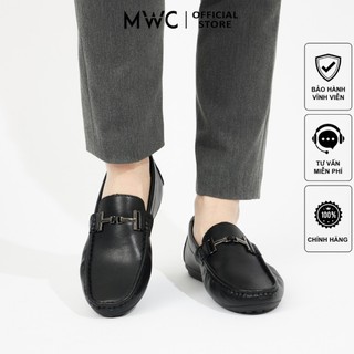Giày tây nam mwc 6652 - giày tây nam chất liệu da trơn phối khoá thanh lịch