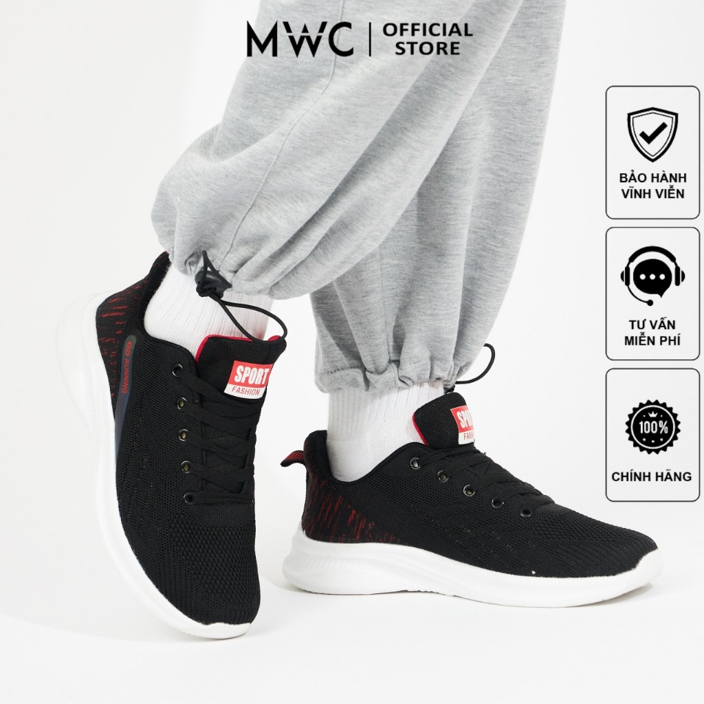 Giày Nam MWC 5439 - Giày Thể Thao Nam Đế Nhẹ Vải Dệt Thoáng Khí Sneaker Nam Cổ Thấp Năng Động Cá Tính