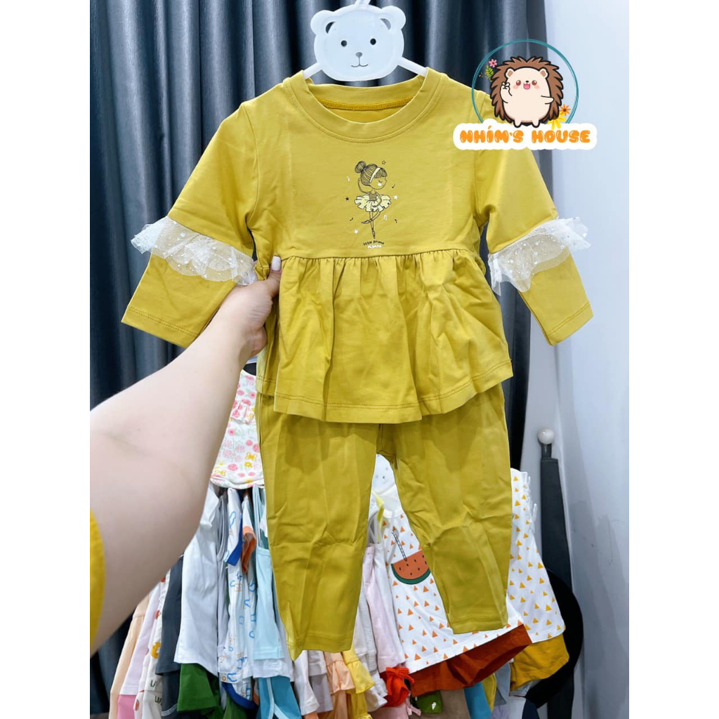 Bộ dài tay Mompa vải Cotton Actif mềm mại thoáng mát cho bé 1-5 tuổi