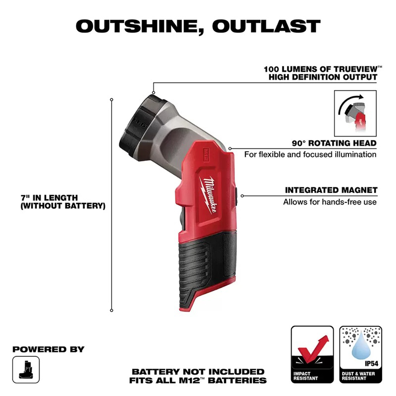 Đèn Milwaukee 49-24-0146 M12 12-Volt LED Work Light
