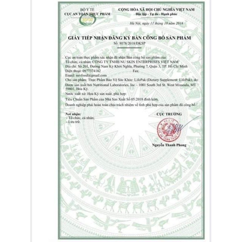 Lifepak nuskin giúp bổ sung dinh dưỡng toàn diện