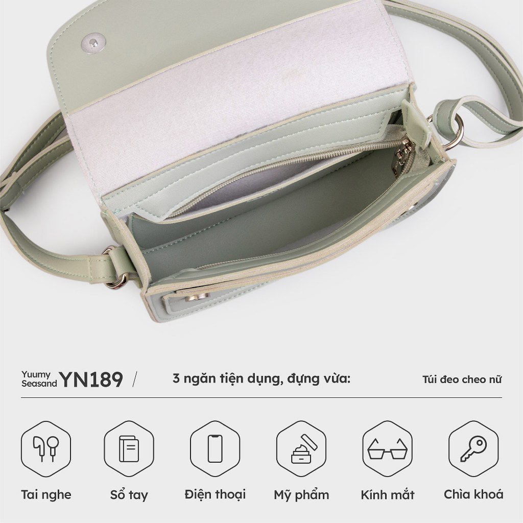 Túi đeo chéo da nữ mini sành điệu YUUMY Seasand YN189