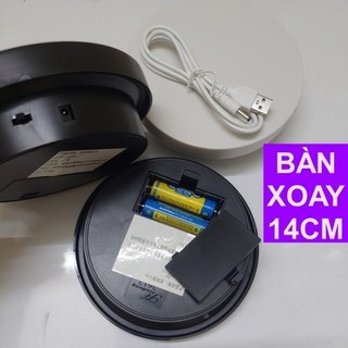 Bàn xoay trưng bày 14cm đế xoay livestream 14cm