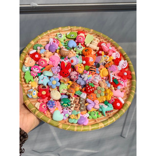 Combo 100 charm slime, sticker ( sỉ 800d)