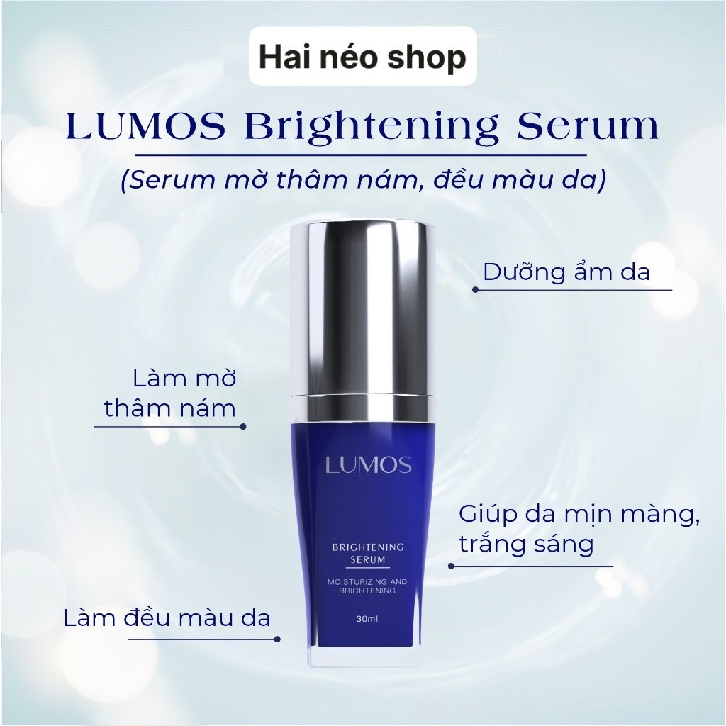 Tinh chất tr! nám, đồi mồi, tàn nhan chứa Tranexamic Acid, Glutathione & Niacinamide LUMOS Brightening