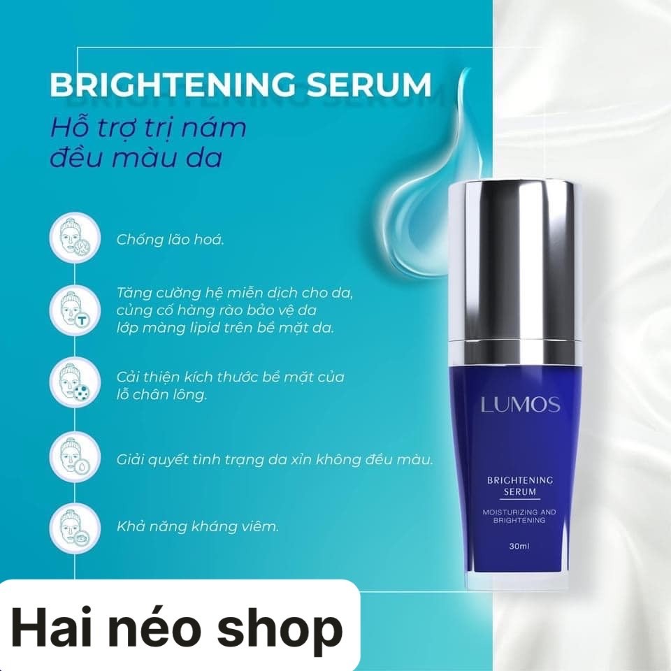 Tinh chất tr! nám, đồi mồi, tàn nhan chứa Tranexamic Acid, Glutathione & Niacinamide LUMOS Brightening