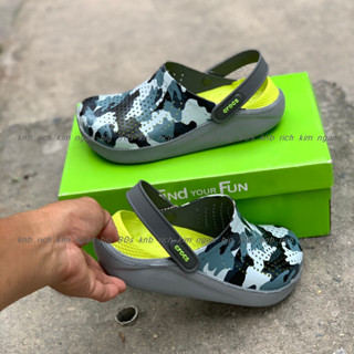 Dép sục cross literide camo nam nữ mẫu mới -FREESHIP + Hàng loại 1- Dép Quai Ngang Nam Nữ bít đầu vẩy sơn lót vàng