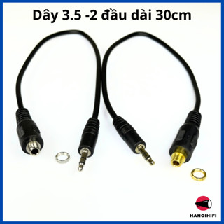 Dây 3.5 AUX 1 đầu đực,1 đầu cái dễ dàng nối dài aux ra ngoài dài 30cm