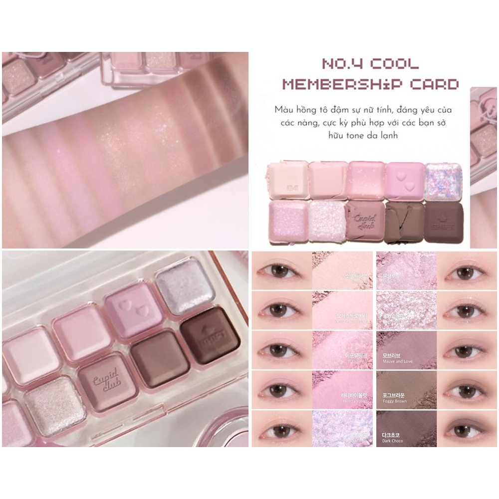 Phấn Mắt Lilybyred Mood Keyboard Cupid 10 Ô 10.5g