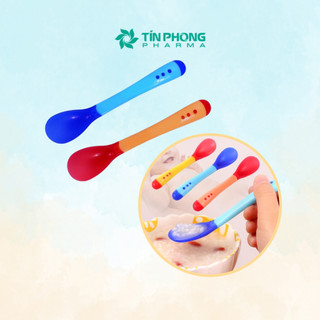 Set 2 Thìa ăn dặm báo nóng cho bé giao ngẫu nhiên