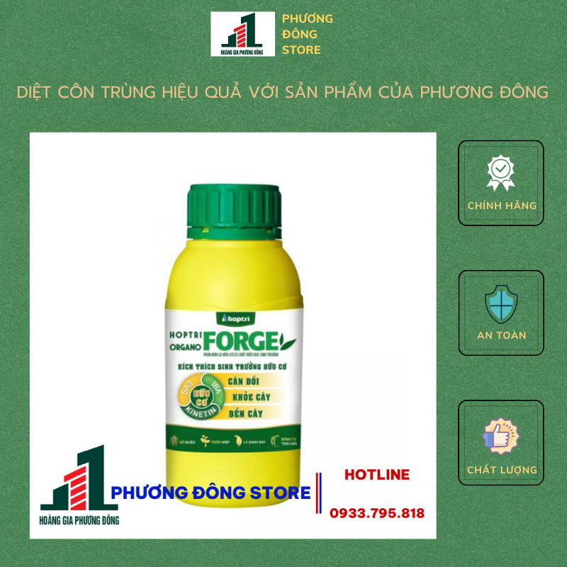 Phân bón lá hữu cơ trung-vi lượng dang Chelate Hợp Trí Organo-Forge (Gói 25ml)