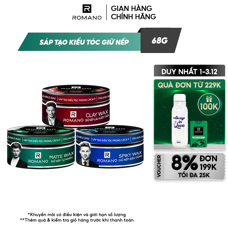 Sáp tạo kiểu tóc Romano Restyleable 68g