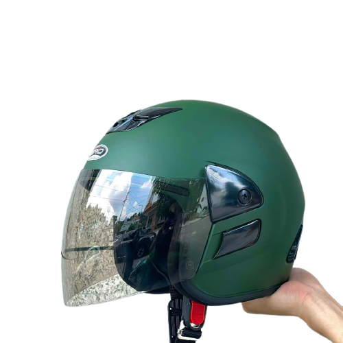 Mũ bảo hiểm 3.4 có kính GRO S01 cao cấp -Bảo hành 12 tháng - Nhiều màu sắc - phù hợp cả Nam và Nữ