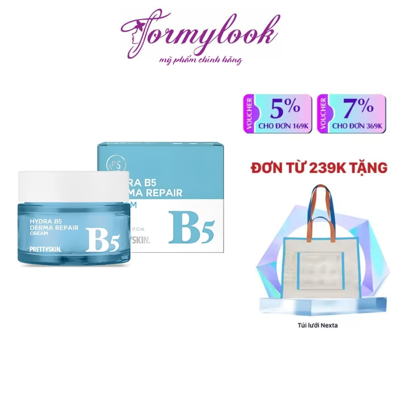 Kem Dưỡng Phục Hồi Trắng Da Pretty Skin Hydra B5 Derma Repair Cream Hàn Quốc 52ml .