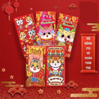 Combo 100 Bao Lì Xì Xuân GIÁP THÌN 2024 Nhiều Mẫu Cực Đẹp