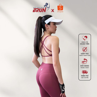 Áo Bra thể thao SEY LOTUS - Bra thể thao chất thun lạnh LYCRA cao cấp - Sẵn đệm dày dặn -  BRUN