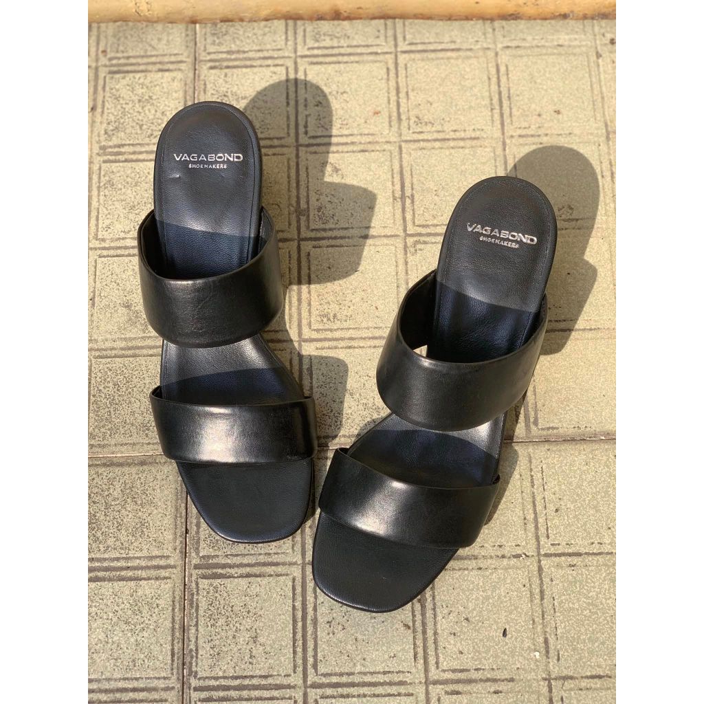 Guốc Vagabond 2 quai ngang da thật