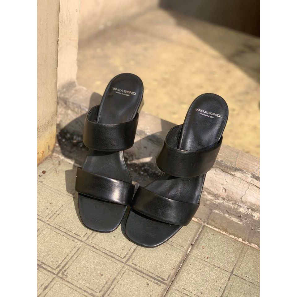Guốc Vagabond 2 quai ngang da thật