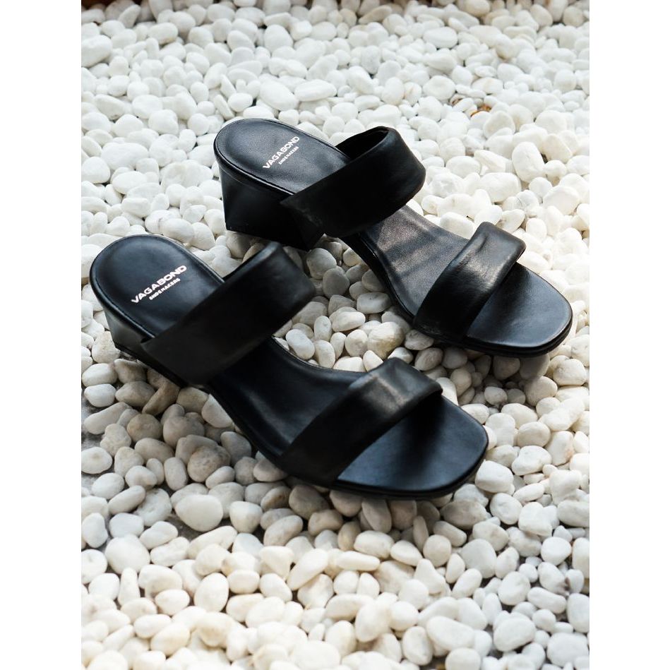 Guốc Vagabond 2 quai ngang da thật