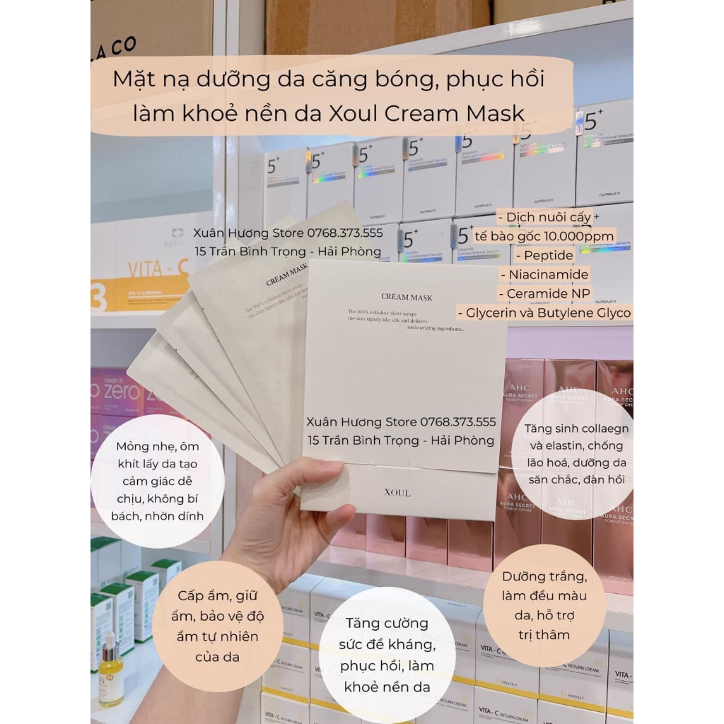 Mặt nạ dưỡng da căng bóng, phục hồi làm khoẻ nền da Xoul Cream Mask