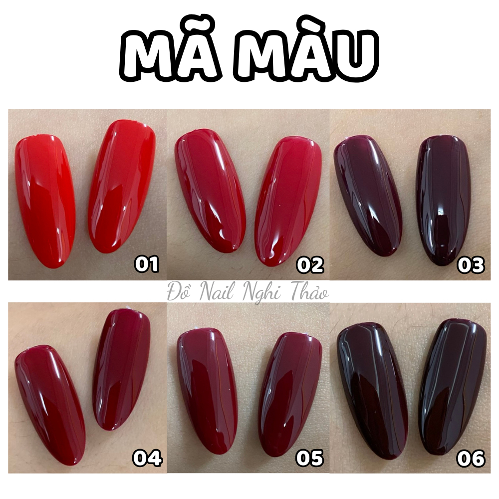Sơn gel đỏ MXBON chính hãng 15ml Nghi Thảo