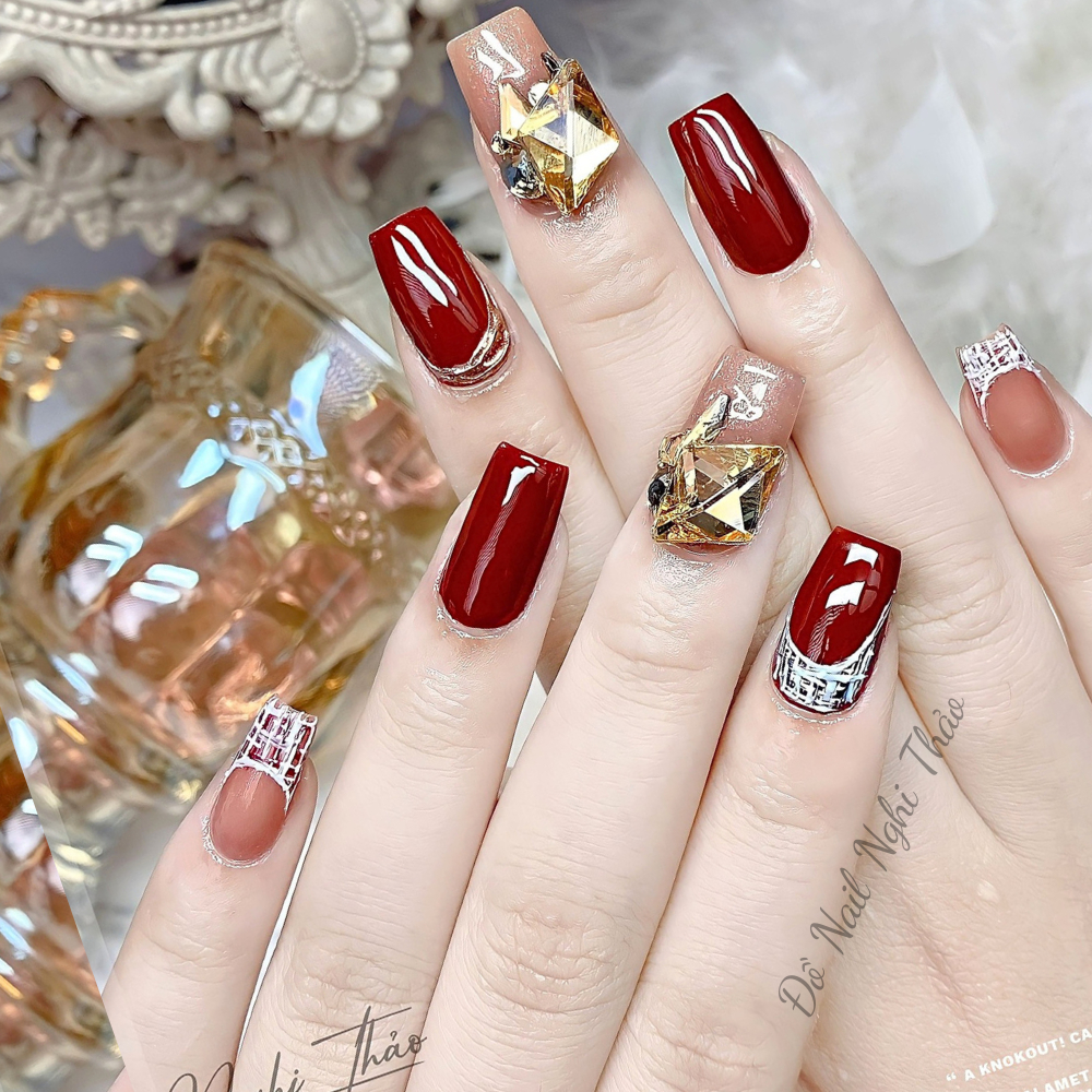 Sơn gel đỏ MXBON chính hãng 15ml Nghi Thảo