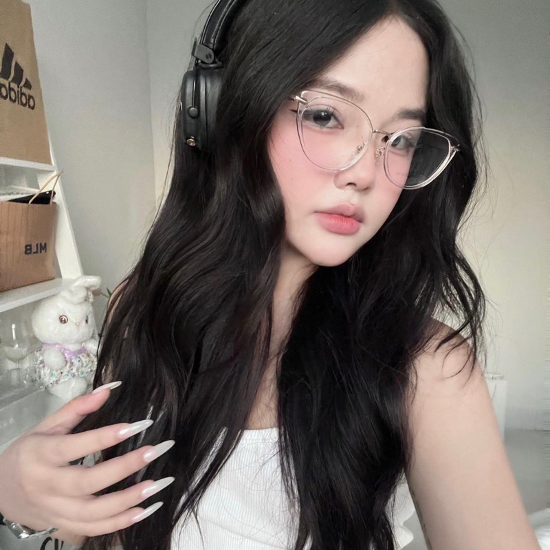Gọng Kính Cận Mắt Mèo Kim Loại Cao Cấp Thời Trang Nữ Hinhy Eyewear Nhẹ Nhàng Nữ Tính 11916