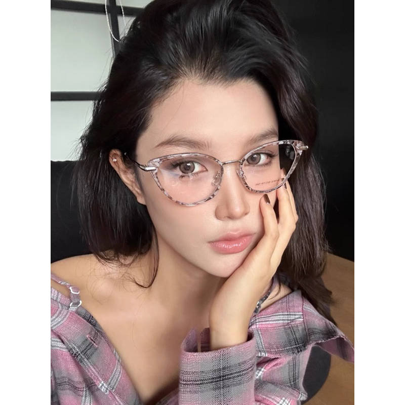 Gọng Kính Cận Mắt Mèo Kim Loại Cao Cấp Thời Trang Nữ Hinhy Eyewear Nhẹ Nhàng Nữ Tính 11916