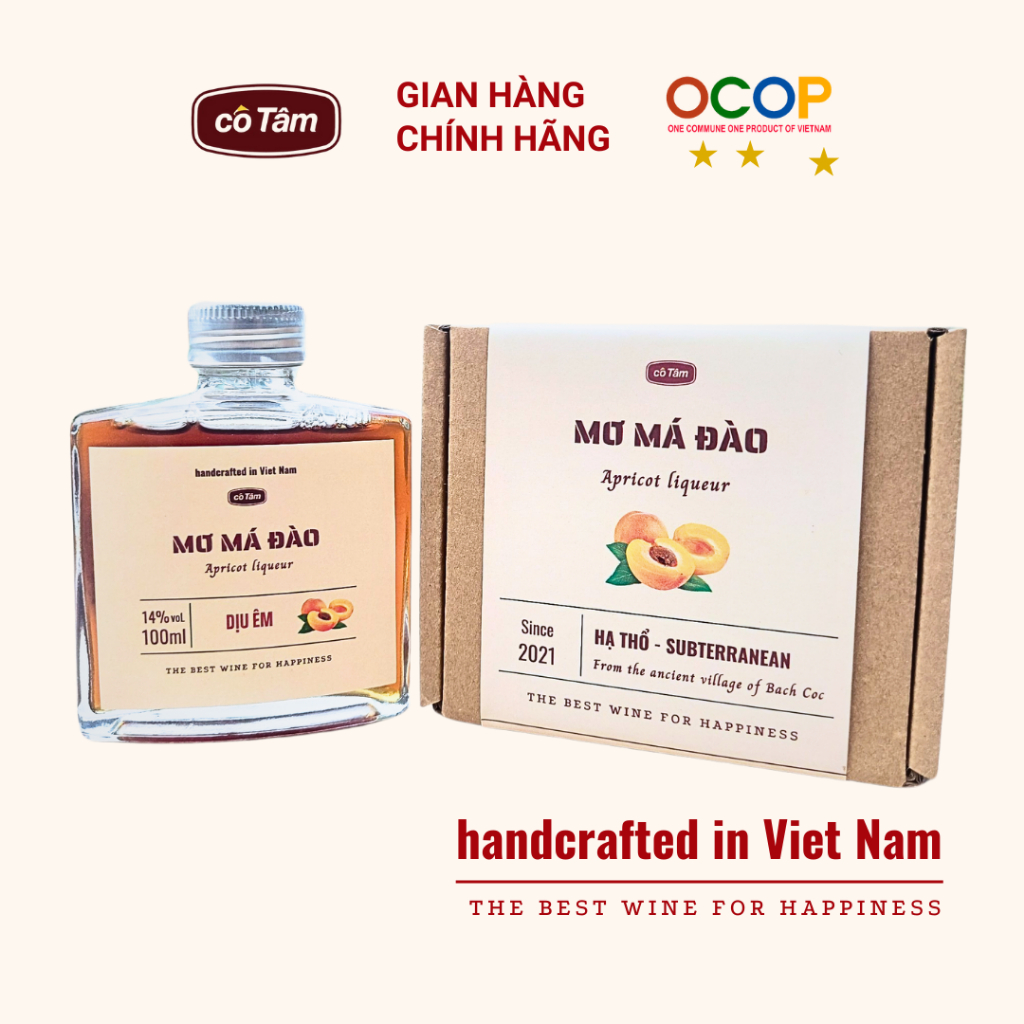 Set quà Tết - Mơ Má Đào Cô Tâm (100ml) - Sản phẩm thủ công từ làng cổ Bách Cốc