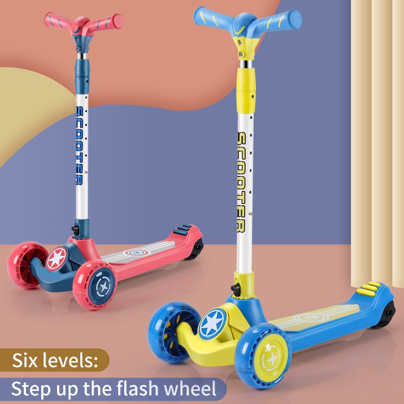 Xe trượt Scooter cho bé, xe chòi chân, bản cao cấp, chính hãng nội địa Trung, đèn Led, kết nối ĐT Bluetooth