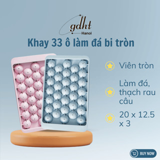 Khay đá viên tròn 33 ô cao cấp chính hãng Việt Nhật 6978 (KDT33)
