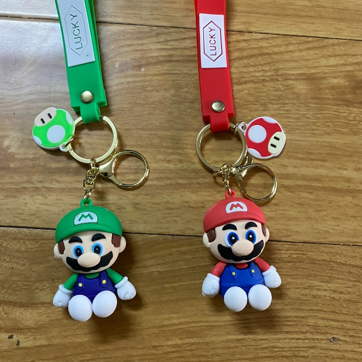 Móc khóa Silicon Mario, móc treo balo, túi, trang trí hoặc quà tặng