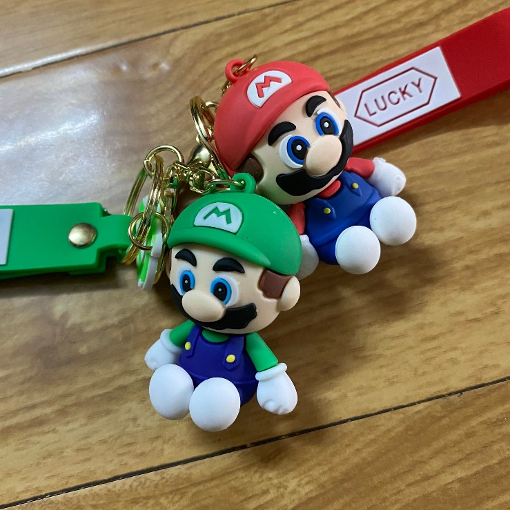 Móc khóa Silicon Mario, móc treo balo, túi, trang trí hoặc quà tặng
