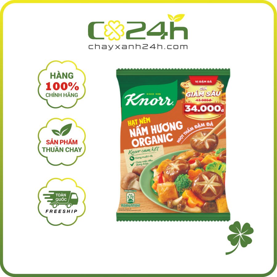 Hạt nêm Knorr Nấm Hương Organic 380g Tết 2024