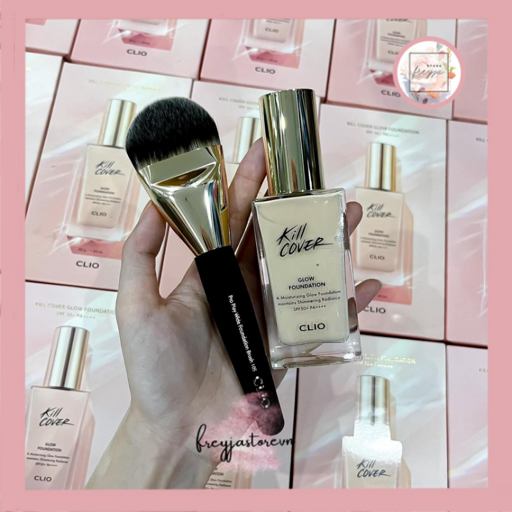 Kem Nền Clio Kill Cover Glow Foundation + Kèm Cọ SPF50+PA++++ 38g - Freyja.store