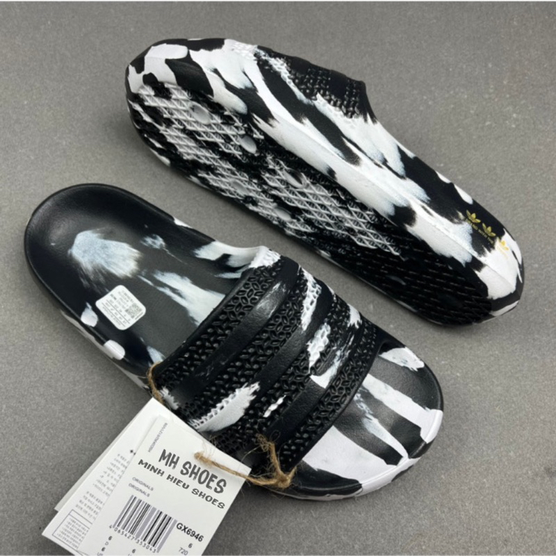 Dép adiddas 3 sọc Nam Nữ Đúc Quai Ngang Hottrend Hàng Cao Su Mềm Êm Chân Cao Cấp