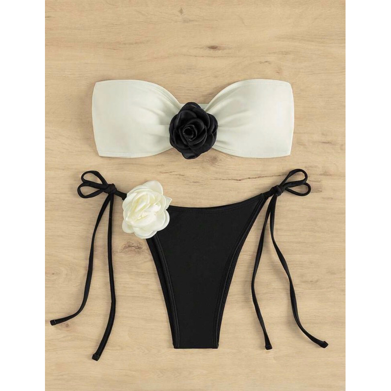 [Hàng Sẵn- Hoả Tốc] Set Bikini hoa cúp ngực phối màu MiaBra | BigBuy360 - bigbuy360.vn