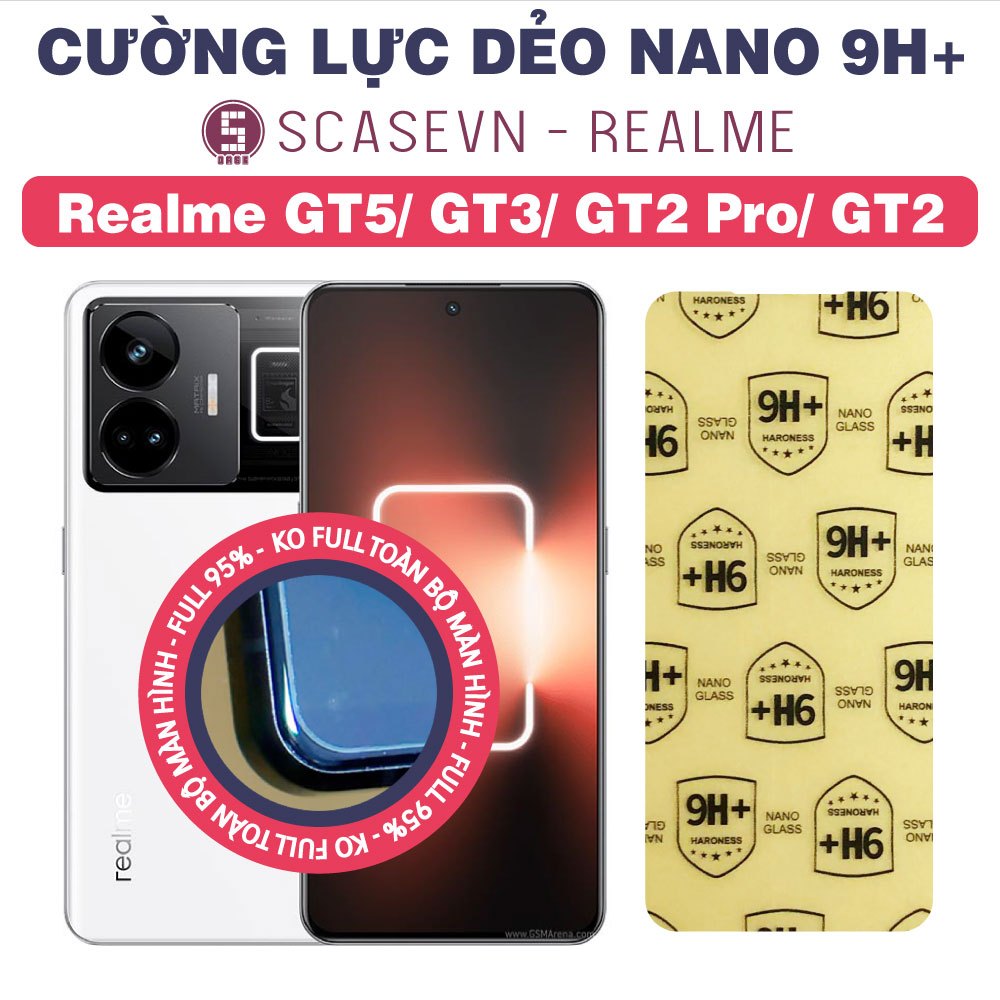 Cường Lực Dẻo Nano Trong Suốt Realme GT5/ GT3/ GT2 Pro/ GT2