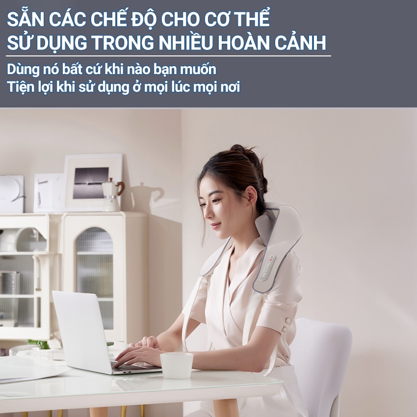 Máy Massage  Cổ Vai Gáy Hồng Ngoại Đa Năng Mát Xa Thư Giãn, Giảm Căng Thẳng, Mệt Mỏi